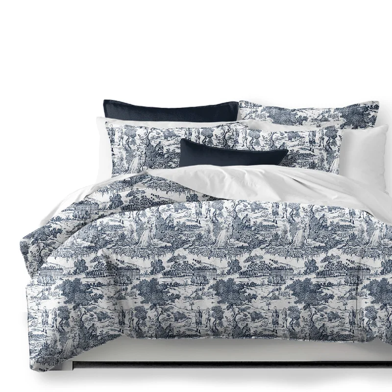 Anti - dust mite duvet covers to keep the sleep environment cleanBeau Toile Blue Bedding