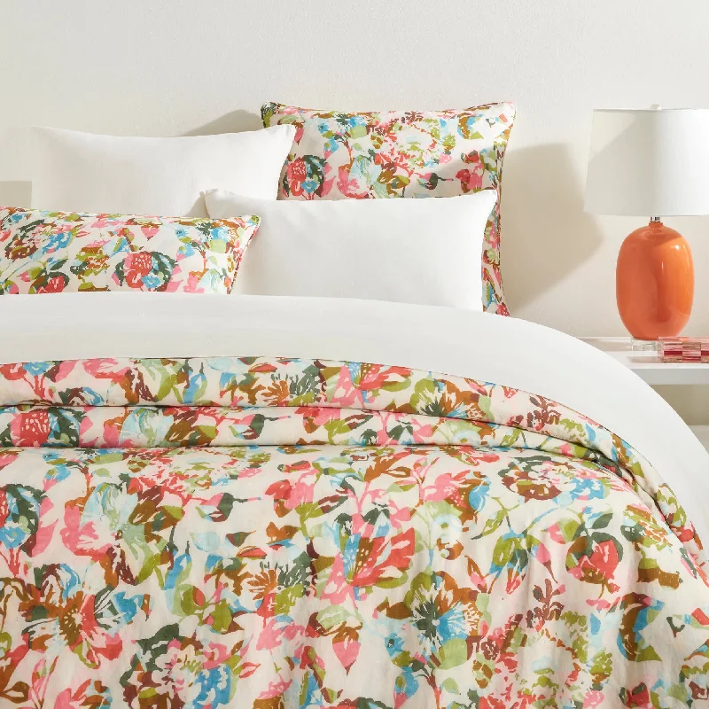 Thermal - regulating duvet covers to keep you warm in winter and cool in summerBloom Linen Multi Duvet Cover