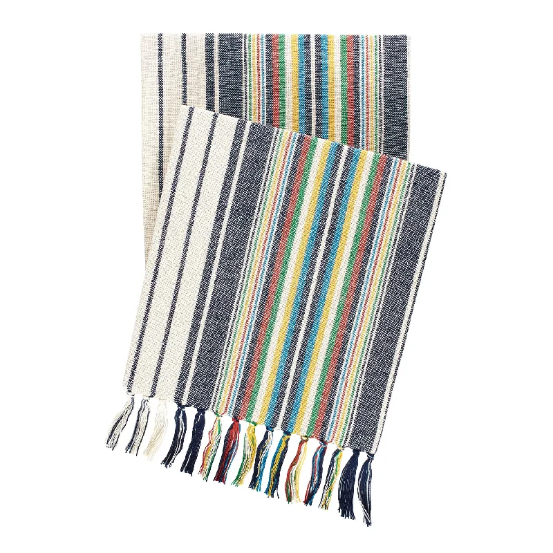 Synthetic fiber blend blankets for a budget - friendly choiceBoardwalk Stripe Multi Throw