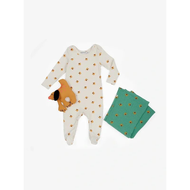 King - size blankets to cover large beds comfortablyBobo Choses Baby Fairy Dog Gift Set(Overall + Doudou + Blanket) - Green