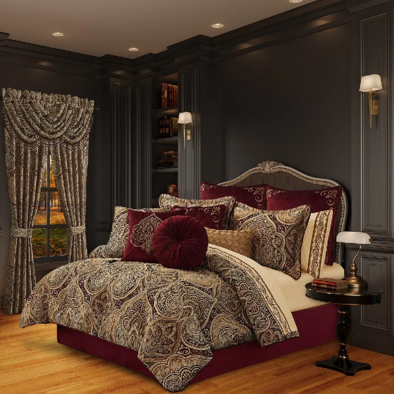 Queen - size comforters for standard queen - sized mattressesBordeaux Comforter Set