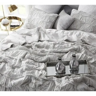 Duck down comforters with a softer feel and good warmth retentionBYB Motley Texture Comforter - Light Gray