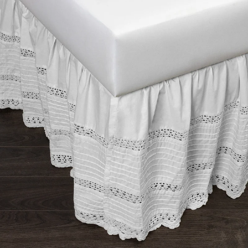 Bed skirts for air beds to make them look more like a regular bedCassie Crochet Cotton 18" Drop Bed Skirt