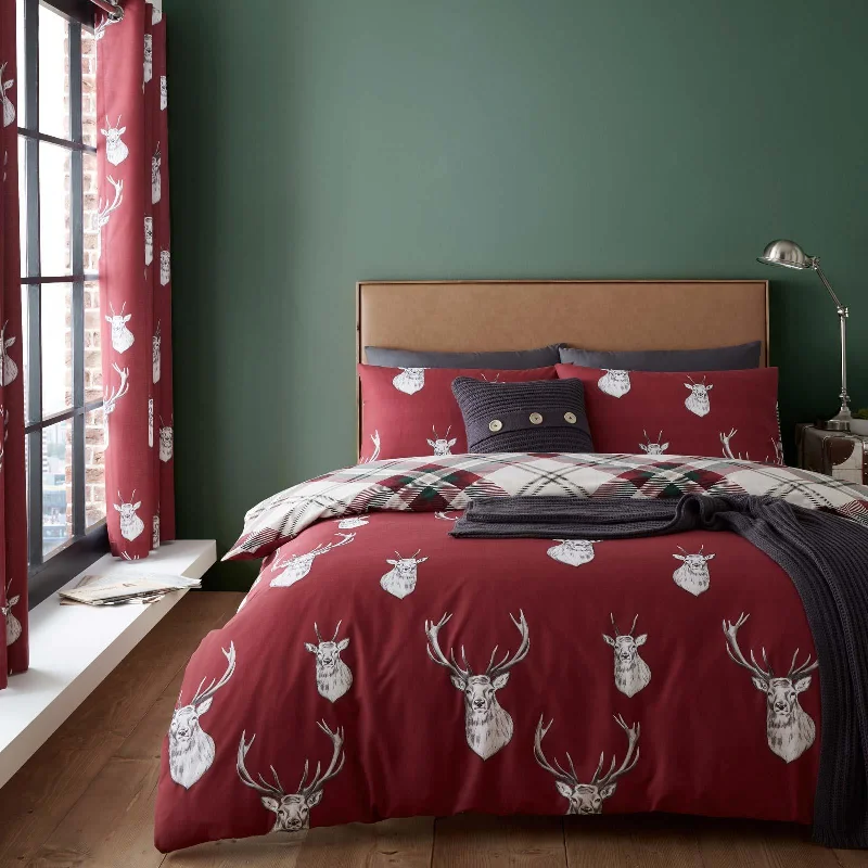 Guest - room duvet covers to make visitors feel welcome and comfortableMunro Stag Check Duvet Cover Set