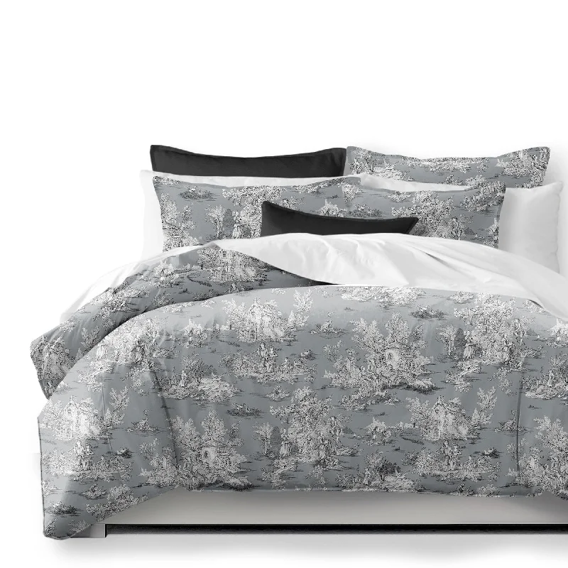 Microfiber duvet covers that are affordable and easy to care forChateau Gray/Black Bedding