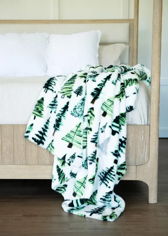 Recycled polyester blankets for an eco - conscious optionChristmas Trees Blanket