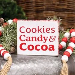 Bed skirts for beds with a round frameCookies Candy & Cocoa Box Sign