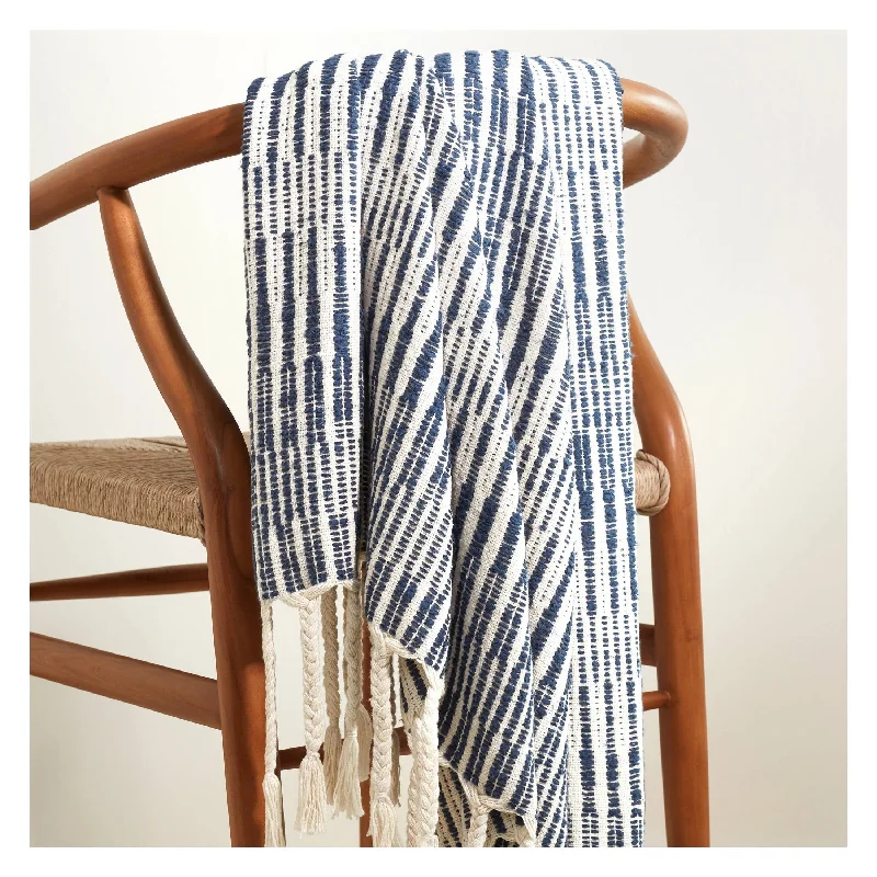 Recycled polyester blankets for an eco - conscious optionCozumel Navy Throw