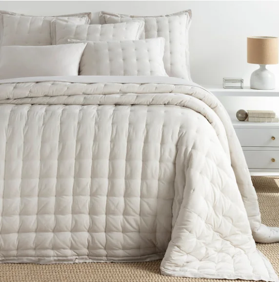 Mid - priced duvet covers with a good balance of quality and costCozy Cotton Puff Coverlet & Shams - Final Sale 40% off in cart