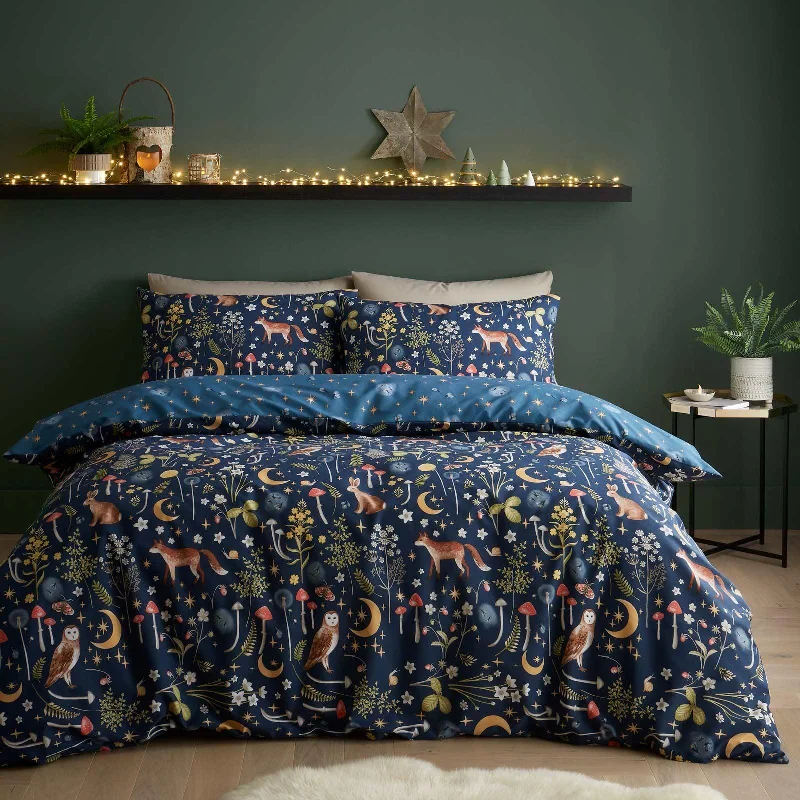 Duvet covers to pair with down comforters for maximum warmthEnchanted Twilight Duvet Cover Set Navy