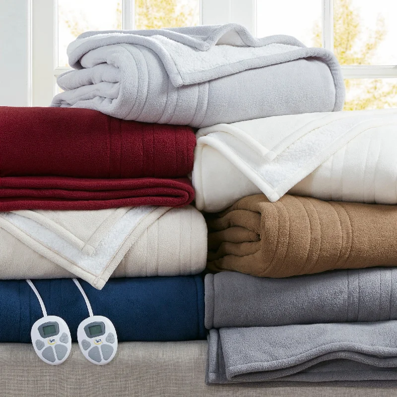 Microfiber blankets that are durable and easy to care forFleece to Sherpa Heated Blanket by Serta