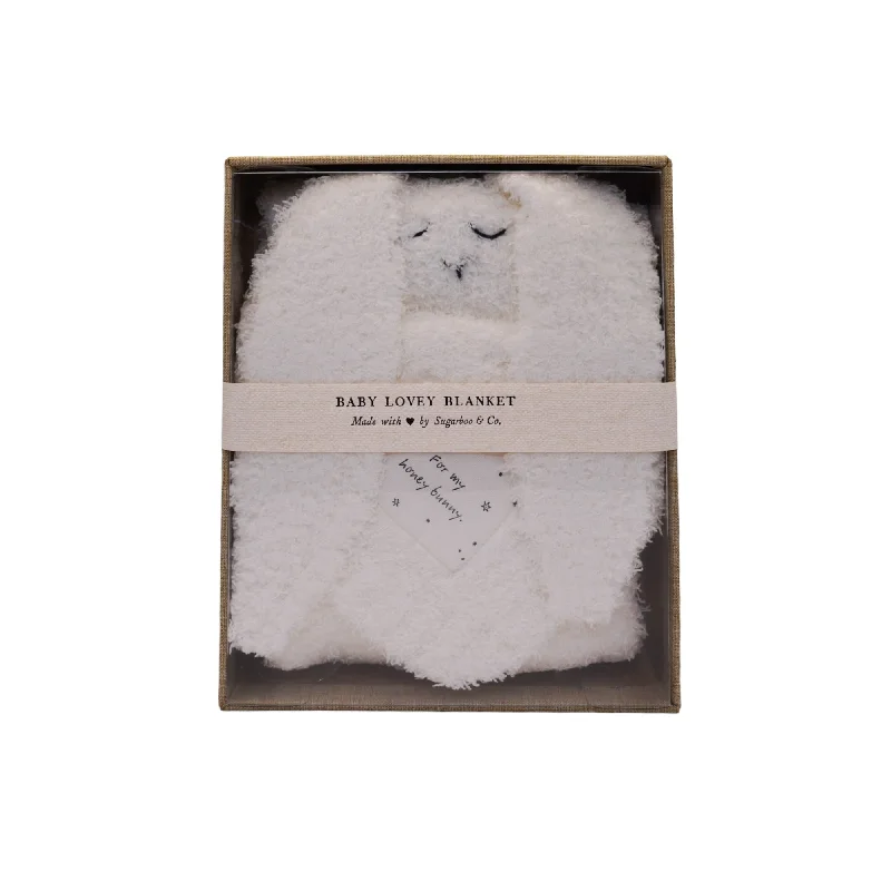 Fleece blankets for a cozy and plush texture***"For my honey bunny." Bunny Baby Lovey Blanket