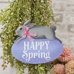 Bed skirts for beds with a curved frameHappy Spring Bunny on Egg Hanger