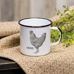 Bed skirts for beds with a curved frameHers Chicken Enamel Mug