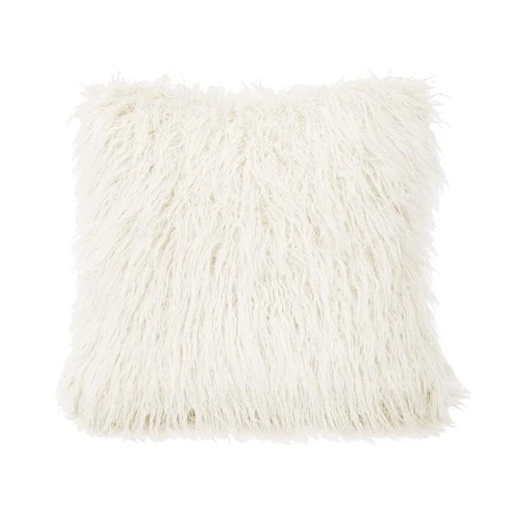 Bed skirts for beds with a solid - panel frameHimalayan Faux Fur Pillow - Ivory