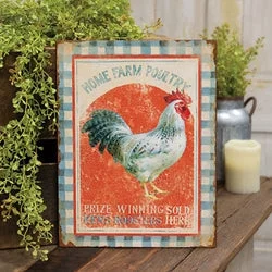 Bed skirts for beds with a curved frameHome Farm Poultry Distressed Metal Sign