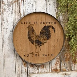 Bed skirts for beds with a slatted frameLife is Better On The Farm Chicken Wood Sign