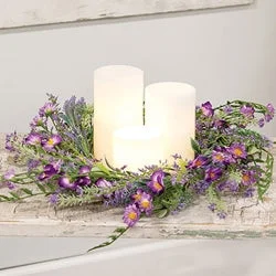 Bed skirts for beds with a metal frameLilac & Lavender Blossoms Candle Ring 6.5"