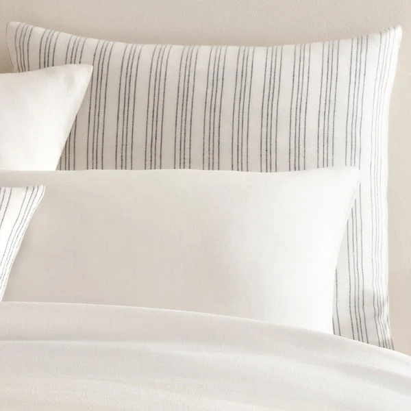 Abstract - designed duvet covers to add an artistic flair to the bedroomLush Linen Stripe Charcoal Sham