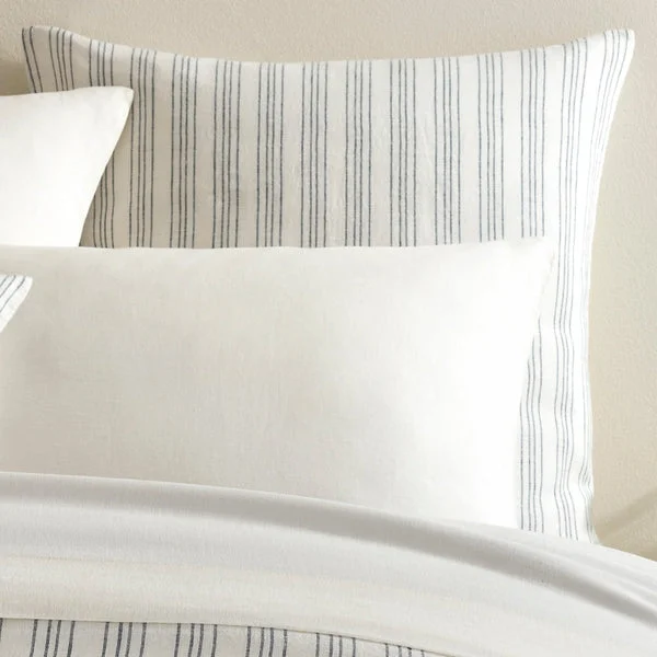 Clearance - priced duvet covers for a great deal on last - season modelsBed duvet covers to enhance the comfort and aesthetics of the bedroomLush Linen Stripe Slate Blue Sham