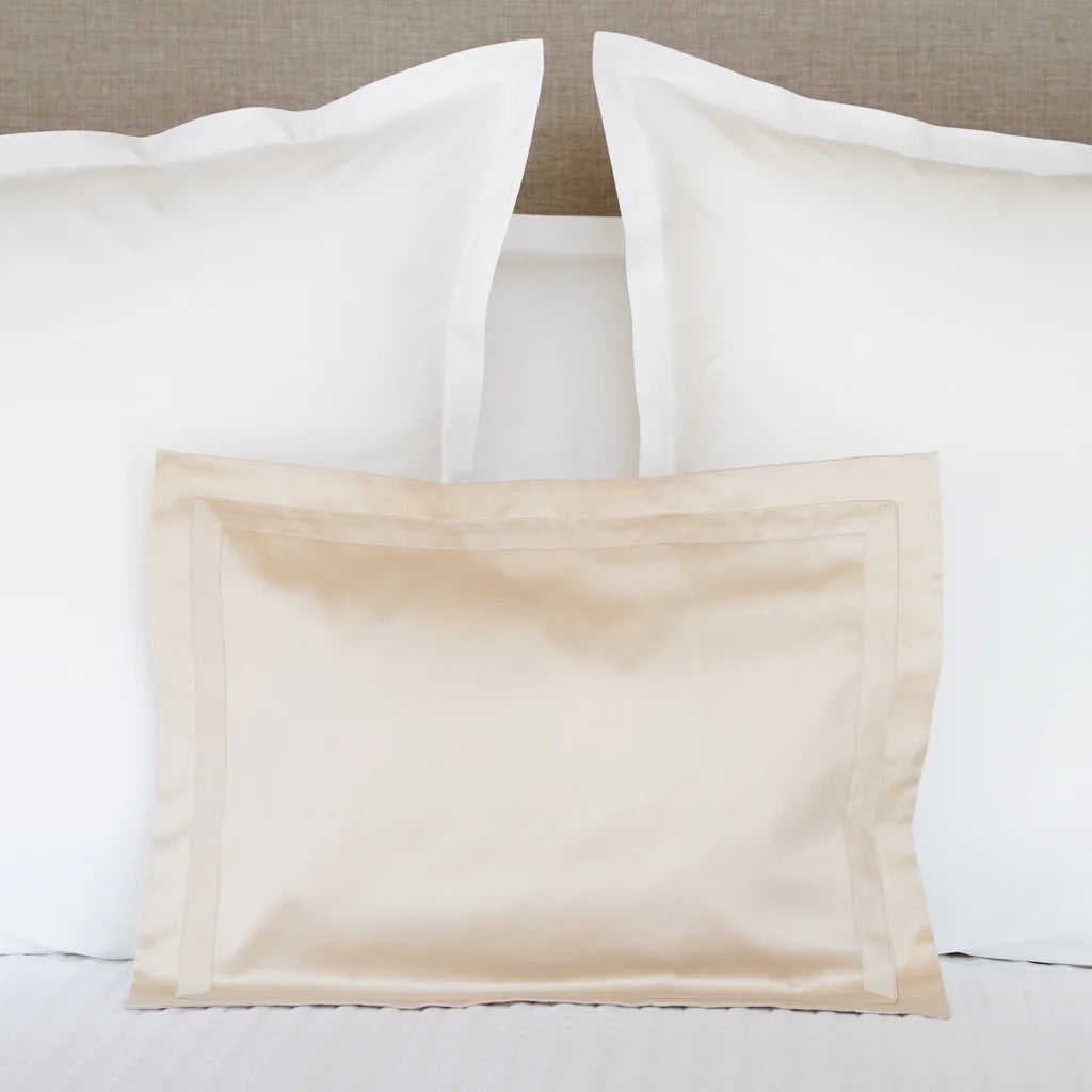 Jersey cotton duvet covers for a stretchy and comfortable fitLynnens Olimpia Applique Duvet & Shams Collection