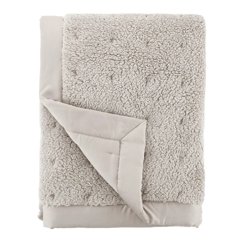 Cashmere blankets for ultimate softness and luxuryMarshmallow Fleece Grey Puff Throw