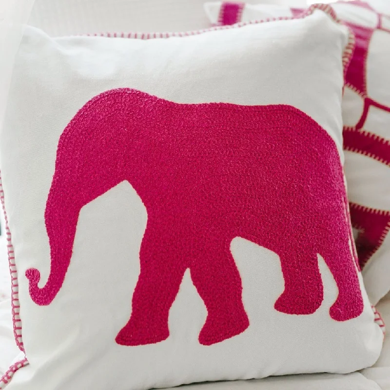 Bed skirts for beds with a decorative - carved framePink Elephant Pillow