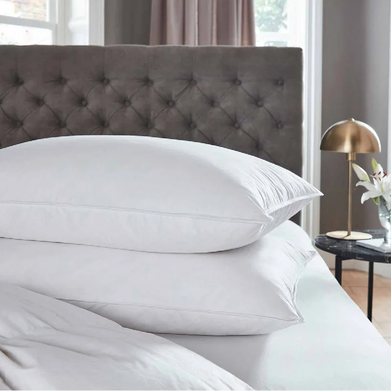 Stain - resistant duvet covers for easy maintenancePair of Duck Feather & Down Pillows