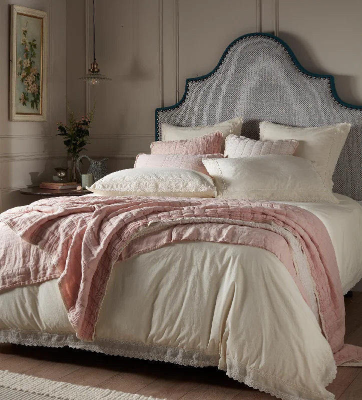 Wrinkle - resistant duvet covers for a neat and tidy lookPia Embroidered 100% Cotton Duvet Cover