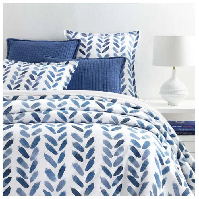 Jersey cotton duvet covers for a stretchy and comfortable fitPine Cone Hill Blue Brush Duvet Cover