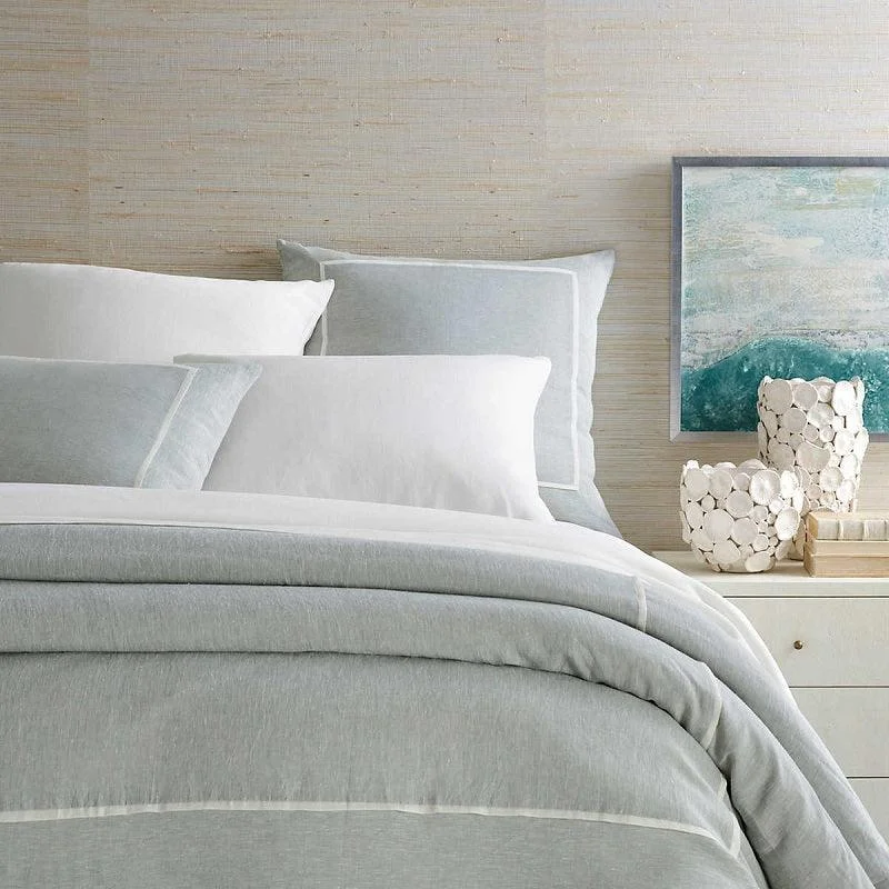 Minimalist - style duvet covers with clean lines and simple designsPine Cone Hill Keaton Linen Sky Duvet Cover