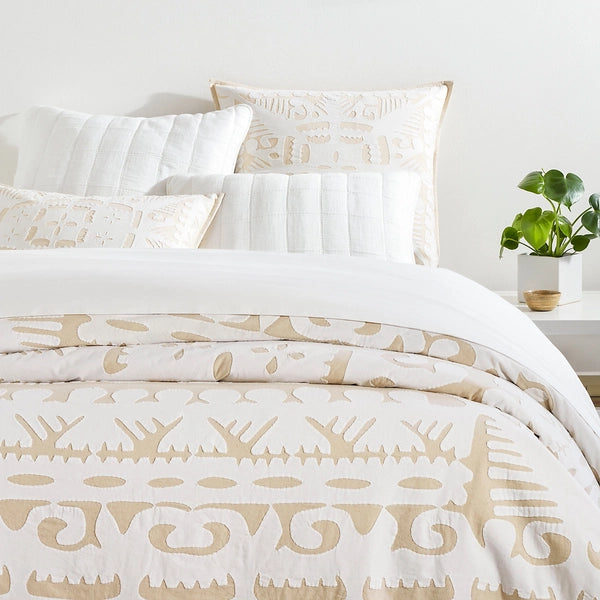 Tie - closure duvet covers with fabric ties for a more decorative and adjustable optionPine Cone Hill Knight Wood Cutwork Coverlet