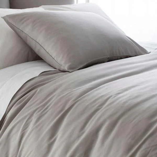 Minimalist - style duvet covers with clean lines and simple designsPine Cone Hill Silken Solid Grey Duvet Cover