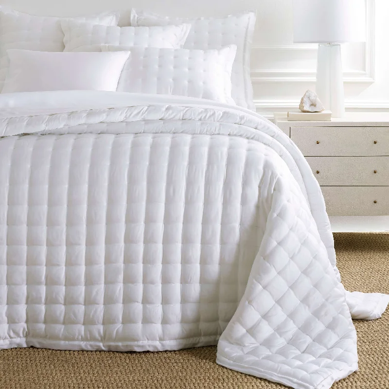 Mid - priced duvet covers with a good balance of quality and costPine Cone Hill Silken Solid Puff Coverlet