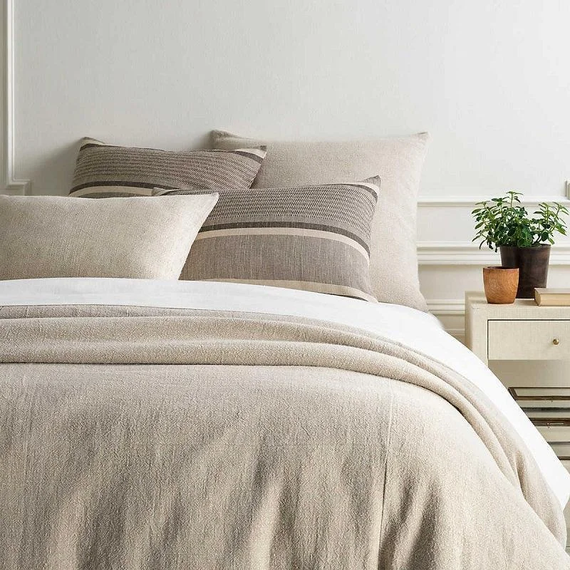 Anti - dust mite duvet covers to keep the sleep environment cleanPine Cone Hill Stone Washed Linen Natural Duvet Cover