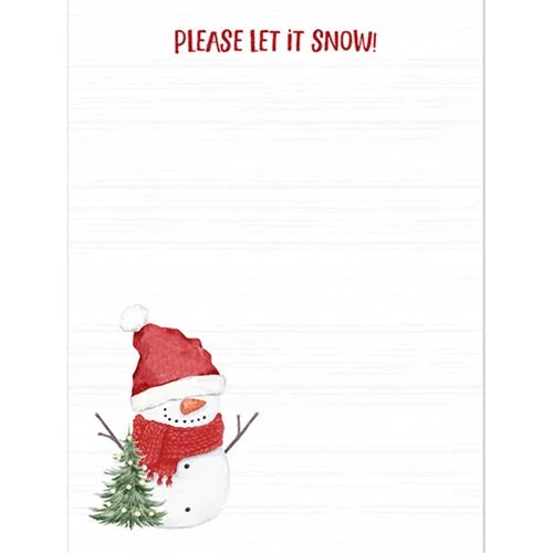 Bed skirts for beds with a decorative - carved framePlease Let It Snow! Snowman Notepad