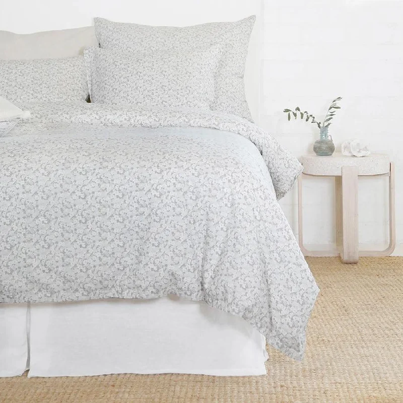 Bamboo - derived duvet covers with antibacterial and moisture - wicking propertiesPom Pom at Home June Ocean/Grey Duvet