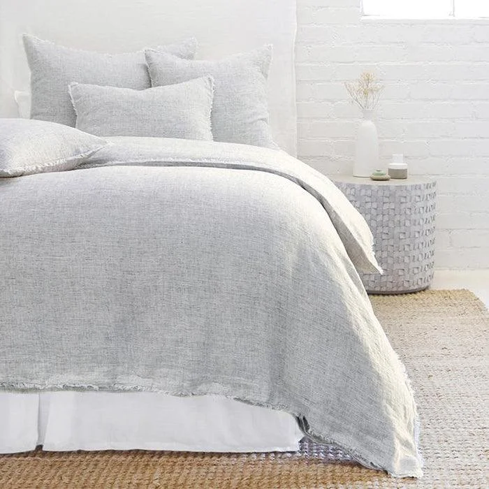 Bamboo - derived duvet covers with antibacterial and moisture - wicking propertiesPom Pom at Home Logan Duvet Cover Navy