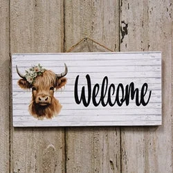 Bed skirts for beds with a round framePretty Highland Welcome Hanging Sign