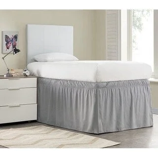 Bed skirts for beds with a canopy frameRuffled Dorm 32-inch Drop Bed Skirt