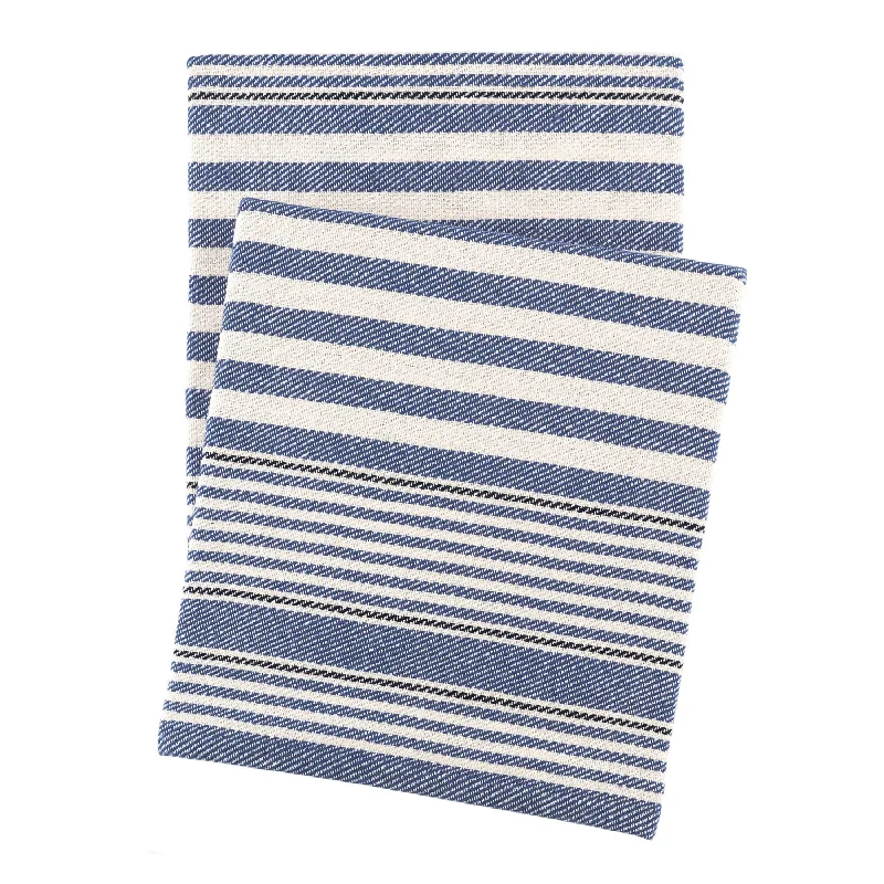 Silk blankets with a smooth and elegant touchRugby Stripe Denim Throw