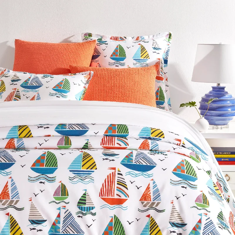 Stain - resistant duvet covers for easy maintenanceSailboats Multi Duvet Cover