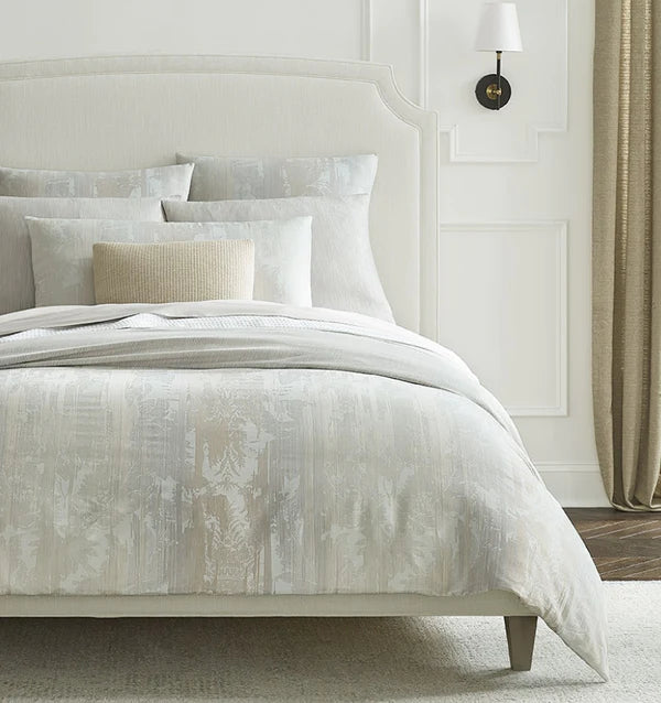 Oversized duvet covers that drape beautifully over the sides of the bed for a luxurious lookSferra Cloister Duvet