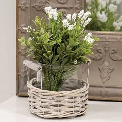 Bed skirts for beds with a square frameSmall Gray Willow Basket & Vase