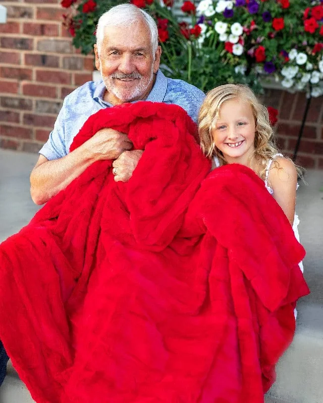 Wool blankets with natural warmth and insulationSorbet Red Blanket