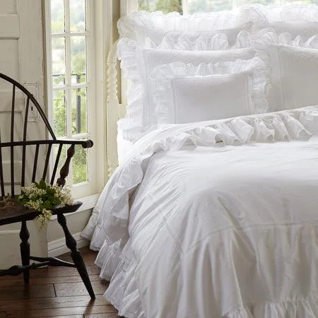 Duvet covers suitable for use with synthetic - filled comfortersTaylor Linens Prairie Crochet Duvet