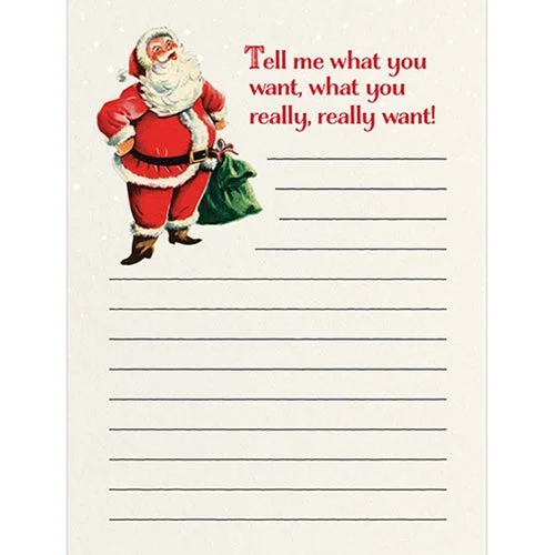 Bed skirts for beds with a fabric - covered frameTell Me What You Want Santa Notepad