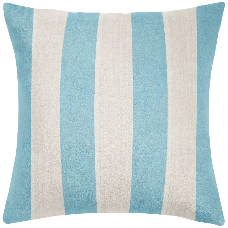 Linen duvet covers with a natural texture and breathabilityVersailles Stripe Blue 26x26 Pillow