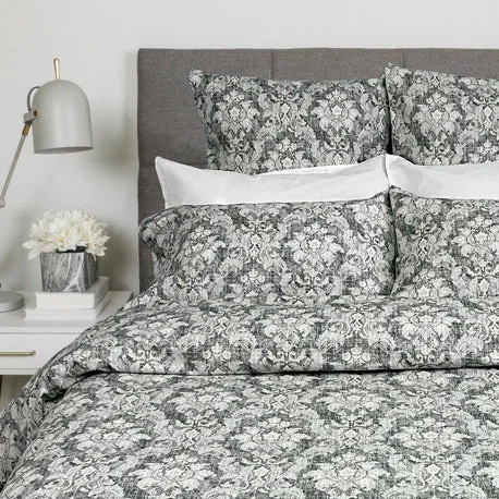 Microfiber duvet covers that are affordable and easy to care forVintage Damask Duvet and Shams - Queen