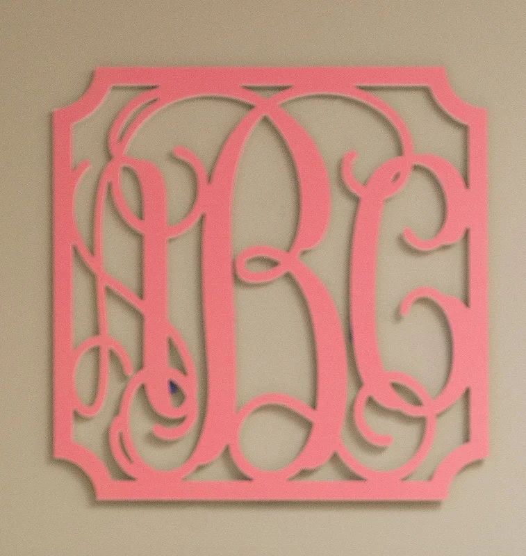 Bed skirts for beds with a leather - upholstered frameWall Monogram - Square Script